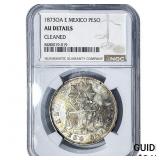 1873-OA Mexico Silver Peso Scales NGC AU Details