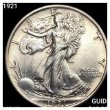 1921 Walking Liberty Half Dollar GEM BU