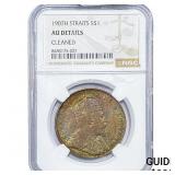 1907-H Straits Settlements Silver 1 Dollar NGC AU