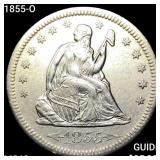 1855-O Seated Liberty Quarter UNCIRCULATED