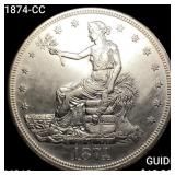 1874-CC Silver Trade Dollar UNCIRCULATED