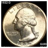 1932-D Washington Silver Quarter CHOICE BU