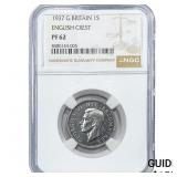 1937 Great Britain Silver 1 Shilling NGC PF62