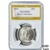 1952 Booker T Half Dollar PGA MS66