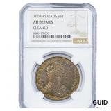1907-H Straits Settlements Silver 1 Dollar NGC AU