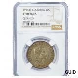 1914-(B) Colombia Silver 50 Centavos NGC XF Detail