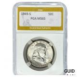1949-S Franklin Half Dollar PGA MS65