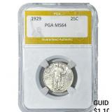 1929 Standing Liberty Quarter PGA MS64