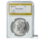 1879-O Morgan Silver Dollar PGA MS64