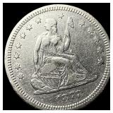 1877-S Silver Seated Liberty Quarter CLOSELY  UNC
