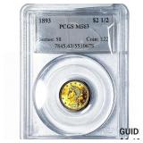 1893 $2.50 Gold Quarter Eagle PCGS MS63