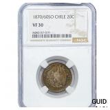 1870/60-SO Chile Silver 20 Centavos NGC VF30