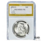 1952-S Franklin Half Dollar PGA MS65 FBL
