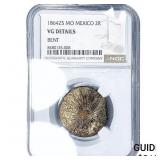 1864-ZS Mexico Silver 2 Reales NGC VG Details