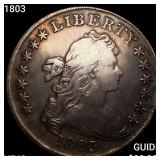 1803 Draped Bust Dollar NEARLY UNCIRCULATED