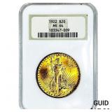 1922 $20 Gold Double Eagle NGC MS64