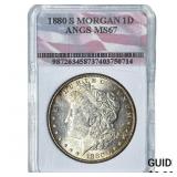 1880-S Morgan Silver Dollar ANGS MS67