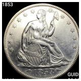 1853 Seated Liberty Half Dollar CHOICE BU