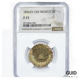 1856-ZS Mexico Silver 2 Reales NGC F15