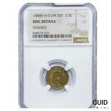 1888-H Dominican Republic Silver 2.5 Centavos NGC