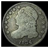1834 Capped Bust Dime LIGHTLY CIRCULATED