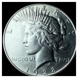 1928-S Silver Peace Dollar CHOICE BU