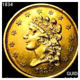 1834 $2.50 Gold Quarter Eagle UNCIRCULATED