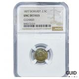 1877 Dominican Republic Silver 2.5 Centavos NGC UN