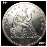 1864 Seated Liberty Dollar CHOICE BU