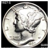 1927-S Mercury Dime CHOICE BU FSB