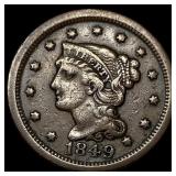 1849 RB Braided Hair Large Cent UNCIRCULATED