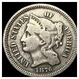 1876 Nickel Three-Cent Piece LIGHTLY CIRCULATED