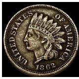 1862 Copper-Nickel Indian Head Cent CLOSELY UNCIRC
