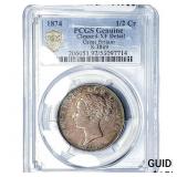 1874 Great Britain Silver Half Crown PCGS XF Detai