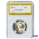 1947-S Washington Silver Quarter PGA MS66