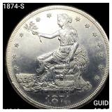 1874-S Silver Trade Dollar CHOICE BU
