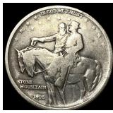 1925 Stone Mountain Silver Half Dollar NEARLY UNCI
