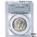 1939-S Walking Liberty Half Dollar PCGS MS65