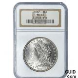 1887 Morgan Silver Dollar NGC MS65