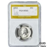 1932 Washington Silver Quarter PGA MS65