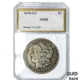 1878-CC Morgan Silver Dollar PCI VG08