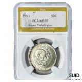 1951 Booker T Half Dollar PGA MS66