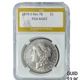 1879-S Rev 78 Morgan Silver Dollar PGA MS63