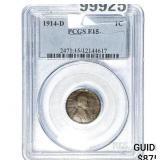 1914-D Wheat Cent PCGS F15