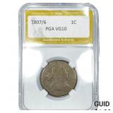 1807/6 Draped Bust Large Cent PGA VG10