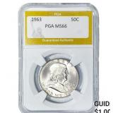 1963 Franklin Half Dollar PGA MS66
