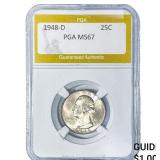 1948-D Washington Silver Quarter PGA MS67