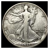 1916-D Silver Walking Liberty Half Dollar LIGHTLY