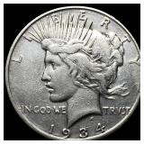 1934 Peace Silver Dollar CLOSELY UNCIRCULATED