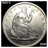1865-S Seated Liberty Half Dollar UNCIRCULATED